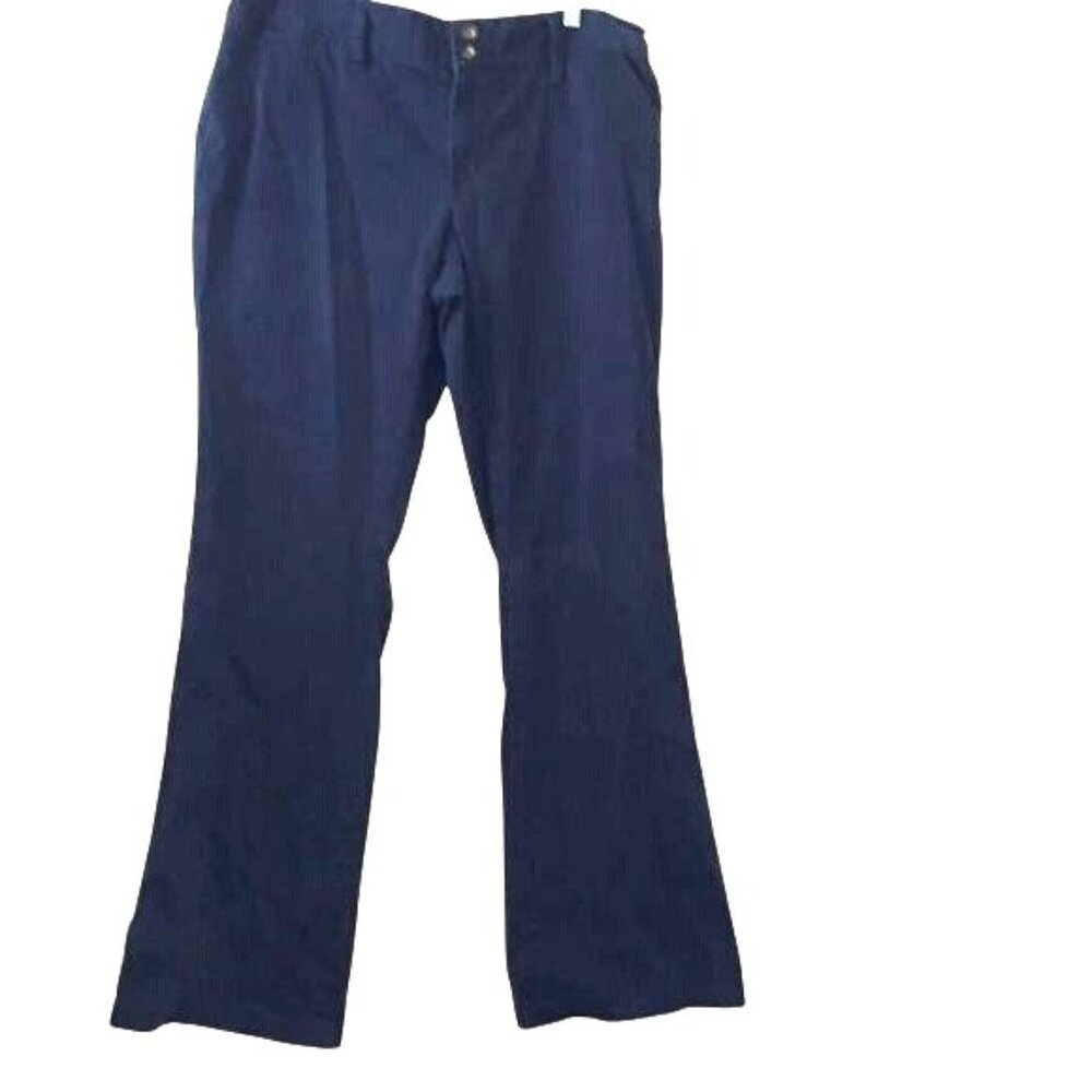 Arizona Womens Navy Bootcut Pants Size 19 Cotton/Spandex Stretch